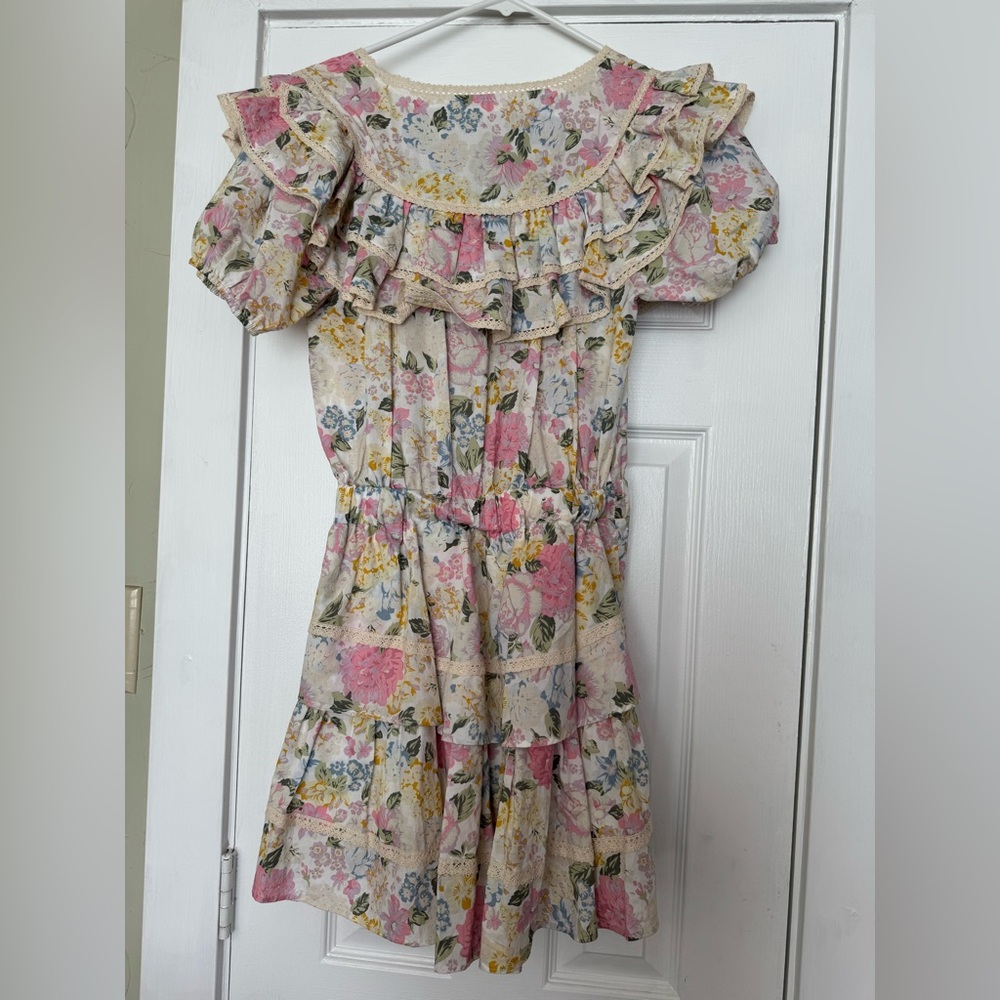Floral Ruffle Mini Dress - Picture 2 of 3